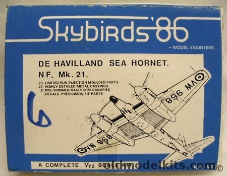 Skybirds 86 1/72 De Havilland Sea Hornet N.F. Mk. 21, 2 plastic model kit